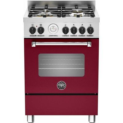 Bertazzoni Master Series MAS60-4-MFE-S-VIE 60cm Dual Fuel Cooker - Burgundy