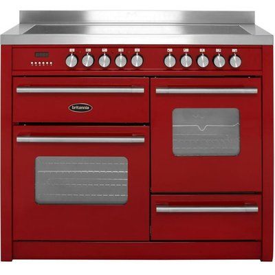 Britannia Delphi 110 RC11XGIDERED Electric Induction Range Cooker - Gloss Red & Stainless Steel