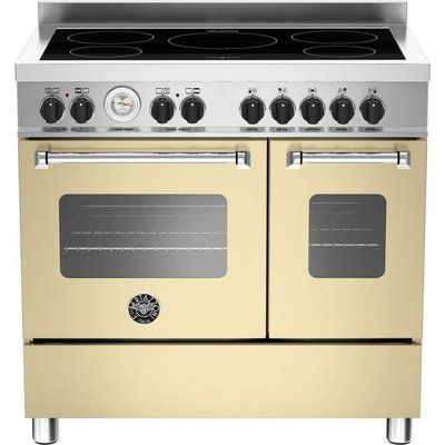 Bertazzoni Master Series MAS90-5I-MFE-D-CRE 90cm Electric Range Cooker with Induction Hob - Cream