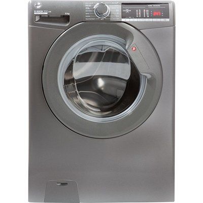 Hoover H-Wash 300 H3W 48TGGE NFC 8 kg 1400 Spin Washing Machine  Graphite 