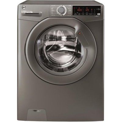 Hoover H-Wash 300 H3W 69TMGGE NFC 9 kg 1600 Spin Washing Machine - Graphite 