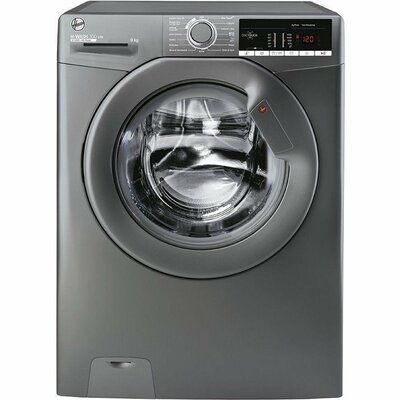 Hoover H-Wash 300 H3W 49TAGG4/1-80 NFC 9 kg 1400 Spin Washing Machine - Graphite