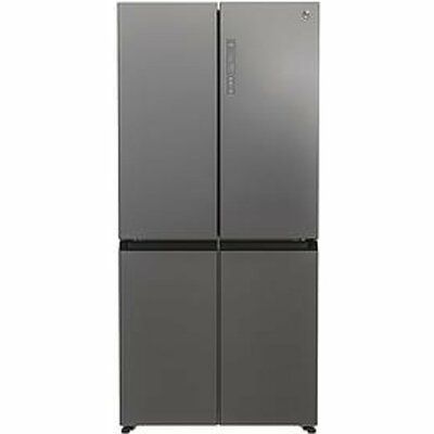 Hoover HHCR3818ENPL 83 Cube E-Rated Plain Door Freestanding Us Style Refrigeration - Inox