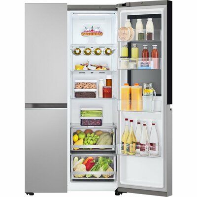 LG InstaView ThinQ GSVV80PYLL WiFi Connected American Fridge Freezer - Silver