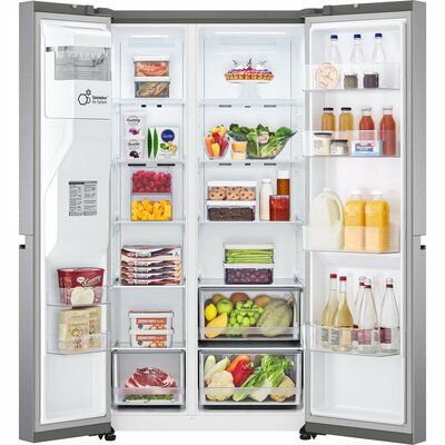 LG NatureFRESH GSLV50PZXL WiFi Connected American Fridge Freezer - Stainless Steel