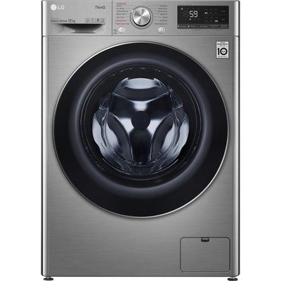 LG TurboWash with Steam V7 F4V712STSE WiFi-enabled 12 kg 1400 Spin Washing Machine - Graphite 
