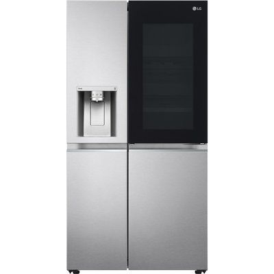 LG InstaView ThinQ GSXV91BSAE Wifi Connected American Fridge Freezer - Stainless Steel