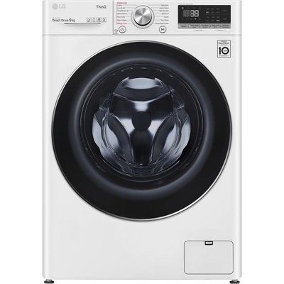 LG TurboWash 360 with AI DD V9 F4V909WTSE WiFi-enabled 9 kg 1400 Spin Washing Machine - White 