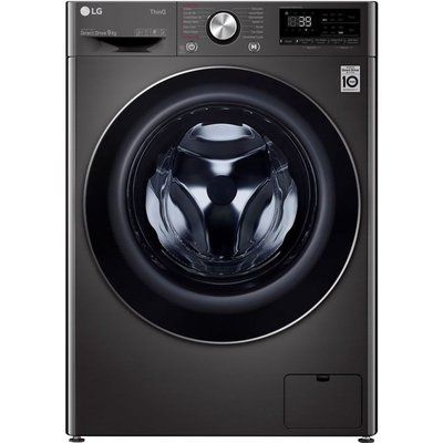 LG TurboWash 360 with AI DD V9 F4V909BTSE WiFi-enabled 9 kg 1400 Spin Washing Machine - Black 