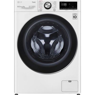 LG TurboWash 360 with AI DD V10 F6V1009WTSE WiFi-enabled 9 kg 1600 Spin Washing Machine - White 