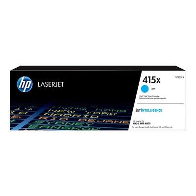 Hewlett Packard HP 415X Cyan High Yield Laserjet Toner Cartridge