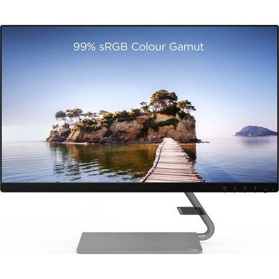 LENOVO Q24i-10 Full HD 23.8" IPS LCD Monitor - Black 