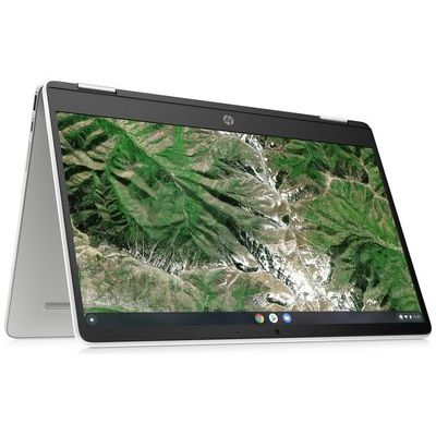 HP x360 14a 14" Celeron 4GB 64GB Chromebook - Silver
