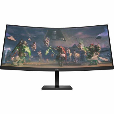 HP OMEN 34" Wide Quad HD 165Hz Curved Gaming Monitor with AMD FreeSync - Black