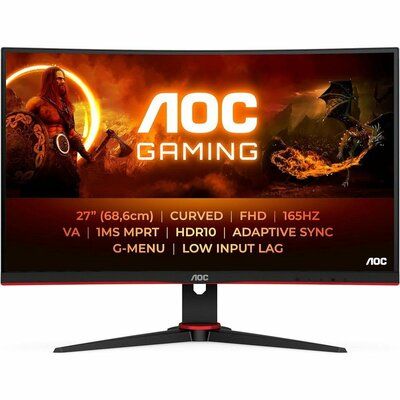 AOC C27G2E/BK Full HD 27" Curved VA LED Gaming Monitor - Black & Red