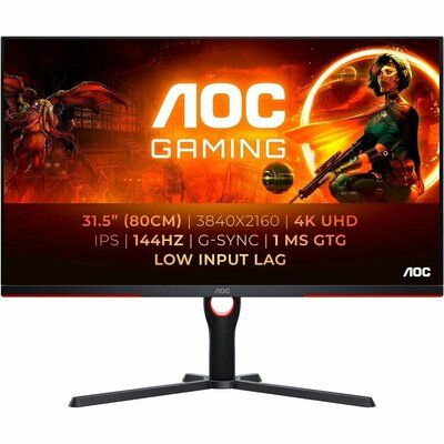 AOC U32G3X/BK 4K Ultra HD 31.5" IPS LED Gaming Monitor - Black & Red ,Red