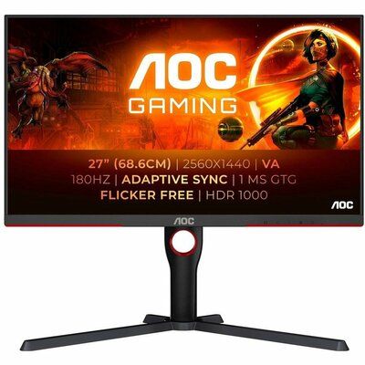 AOC Q27G3XMN/BK Quad HD 27" VA Mini LED Gaming Monitor - Black 