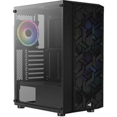 Aerocool Hive Black Mid Tower Tempered Glass PC Gaming Case