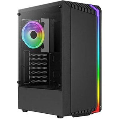 Aerocool Bionic Black Mid Tower Tempered Glass PC Gaming Case