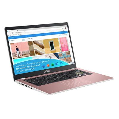 ASUS E410 14" Celeron 4GB 64GB Cloudbook - Pink