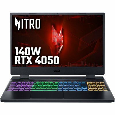 Acer Nitro 5 AN515-58 15.6" Gaming Laptop - NVIDIA GeForce RTX 4050, Intel Core i7, 512GB SSD - Black