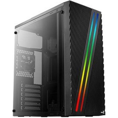 Aerocool Black Streak Mid Tower Windowed PC Gaming Case