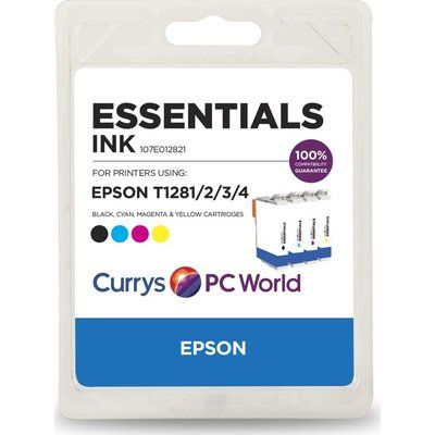 Essentials E128 Cyan & Black Epson Ink Cartridges - Multipack, Cyan