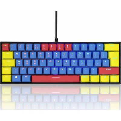 Adx Firefight MK06B22 Mechanical Gaming Keyboard - Blue & Yellow 