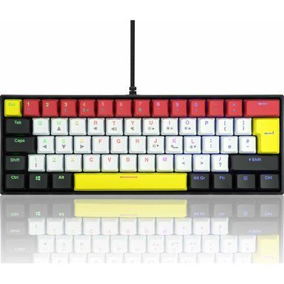 Adx Firefight MK06W22 Mechanical Gaming Keyboard - White & Yellow 