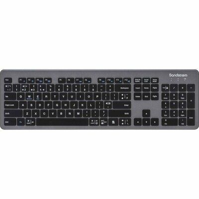 SANDSTROM SFSWKBG23 Ultra-slim Wireless Keyboard - Black & Grey