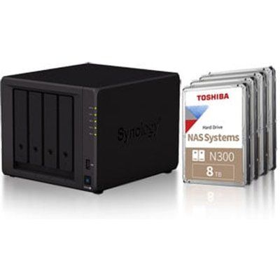 Synology 4 Bay DS420+ Desktop NAS Unit with 32TB (4 x 8TB Toshiba N300)