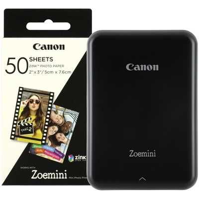 Canon Zoemini Slim Body Pocket-Sized Wireless Photo Printer including 60 Prints - Black