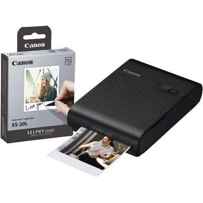 Canon Selphy Square QX10 Instant Photo Printer includng 20 Shots - Black