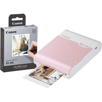 Canon Selphy Square QX10 Instant Photo Printer including 20 Shots - Pink
