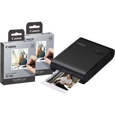 Canon Selphy Square QX10 Instant Photo Printer including 40 Shots - Black
