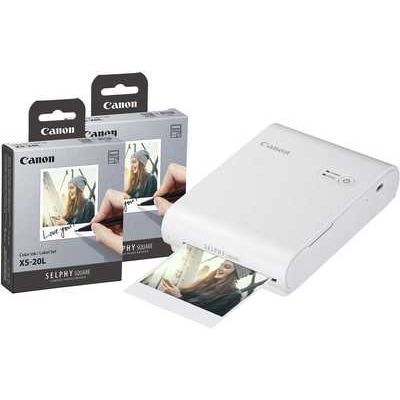 Canon Selphy Square QX10 Instant Photo Printer including 40 Shots - White