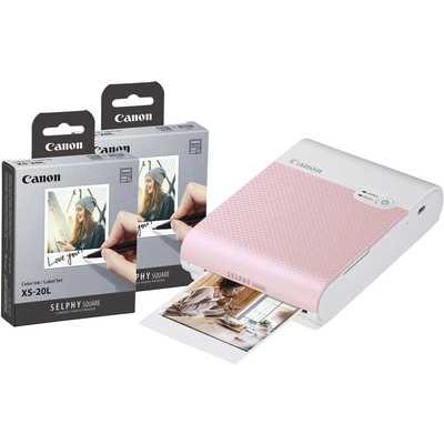 Canon Selphy Square QX10 Instant Photo Printer including 40 Shots - Pink