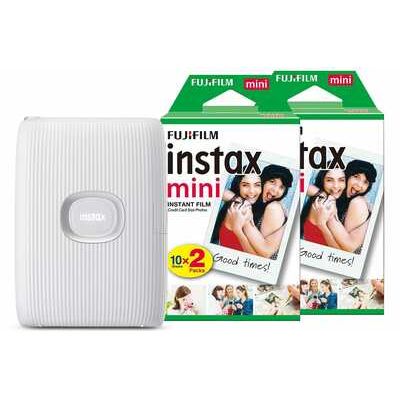 Fujifilm Instax Mini Link 2 Wireless Photo Printer with 40 Shots - Clay White
