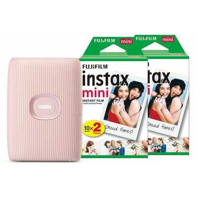 Fujifilm Instax Mini Link 2 Wireless Photo Printer with 40 Shots - Soft Pink