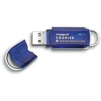 Integral Courier AES 8GB USB 3.0 Flash Drive - Blue