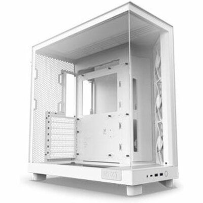 NZXT H6 Flow White Compact Dual-Chamber Tempered Glass PC Case