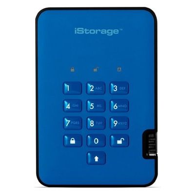 iStorage IS-DA2-256-SSD-2000-BE 2TB diskAshur2 SSD - Ocean Blue