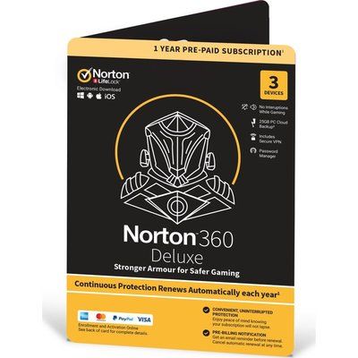 Norton 360 Deluxe Safer Gaming 2019 - 1 year for 3 devices