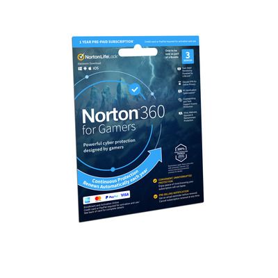 Norton 360 Deluxe Gaming Internet Security & VPN - 3 Devices - 12 Month Subscription