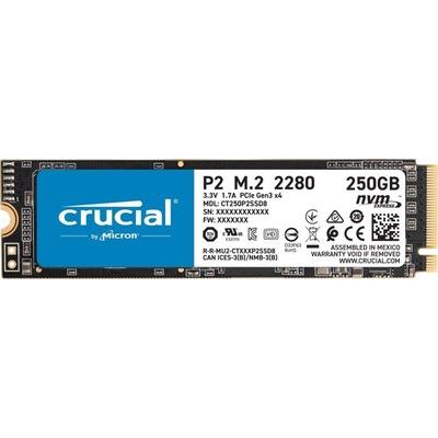 Crucial Technology Crucial(R) P2 250GB 3D Nand NVMe PCIe M.2 SSD
