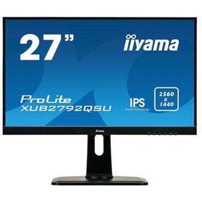 Iiyama Prolite 27" XUB2792QSU-B1 WQHD IPS Monitor Tilt/Swivel/Pivot