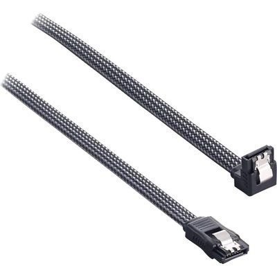 Cablemod ModMesh 30 cm Right Angle SATA 3 Cable - Carbon Grey