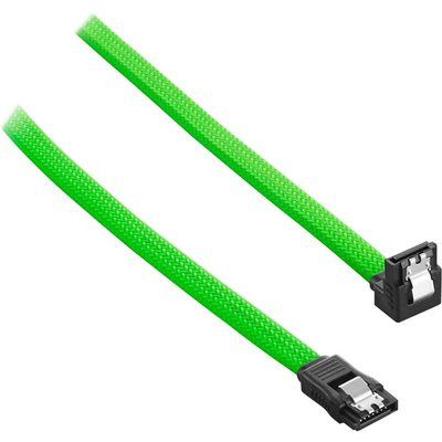 Cablemod ModMesh 30 cm Right Angle SATA 3 Cable - Light Green