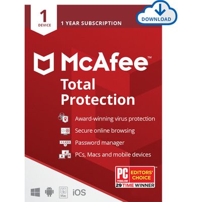 McAfee Total Protection Digital Download for 1 Device - One Time Purchase