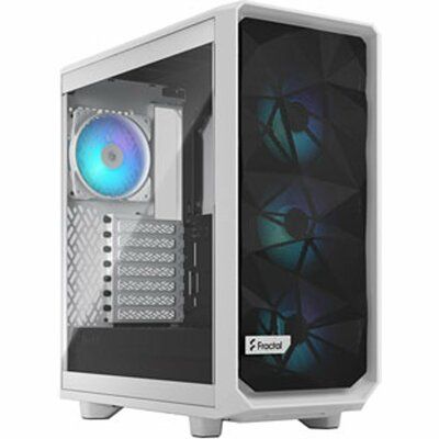 Fractal Design Fractal Meshify 2 Compact RGB White Mid Tower Tempered Glass PC Case